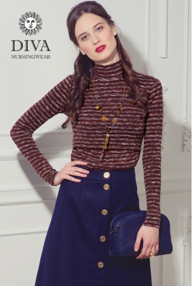 Топ для кормящих Diva Nursingwear  Felisa Strisce, цвет Terracotta