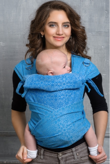 Май-слинг Diva Basico, Oltremare с капюшоном