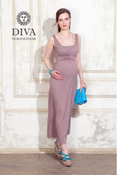 Сарафан для кормящих и беременных Diva Nursingwear Alba Maxi, Cacao