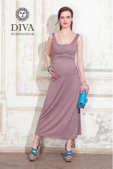 Сарафан для кормящих и беременных Diva Nursingwear Alba Maxi, Cacao