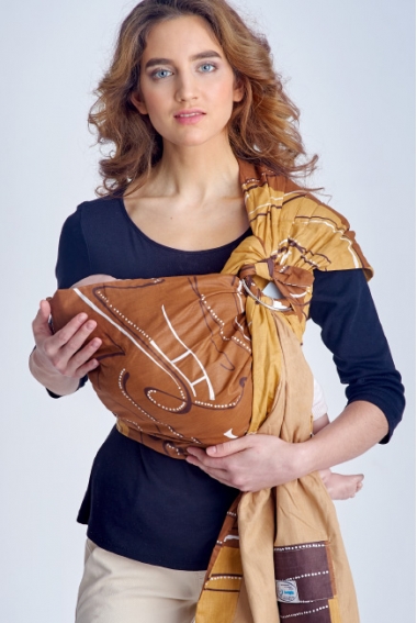 Слинг с кольцами Баюшка двуслойный, Абстракция бусинки