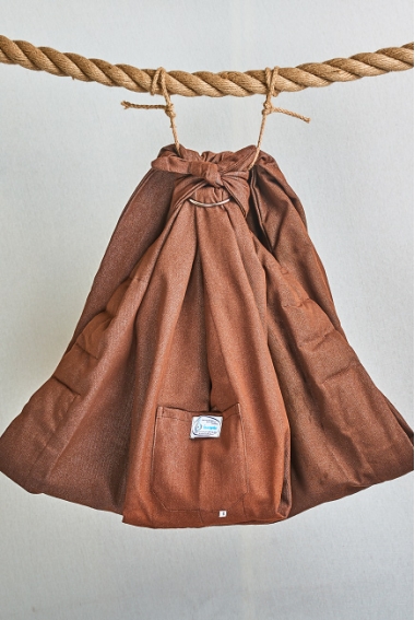 Слинг с кольцами Баюшка двуслойный, Джинс шоколадный