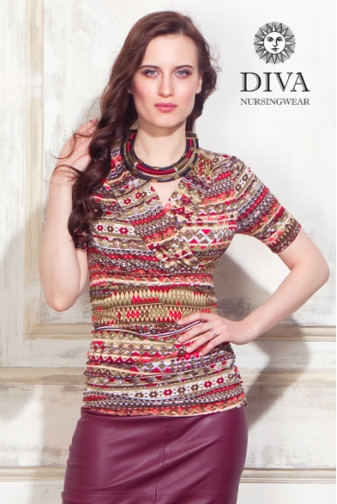 Топ для кормящих и беременных Diva Nursingwear Lucia, принт Etna