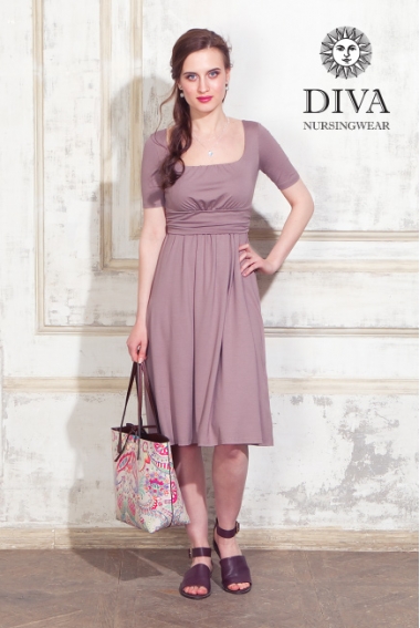 Платье для кормящих и беременных Diva Nursingwear Stella, Cacao