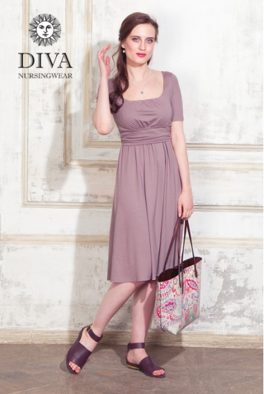 Платье для кормящих и беременных Diva Nursingwear Stella, Cacao