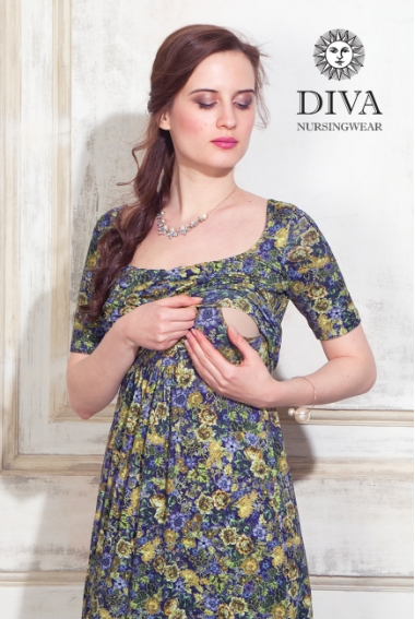 Платье для кормящих и беременных Diva Nursingwear Stella Maxi, Giardino