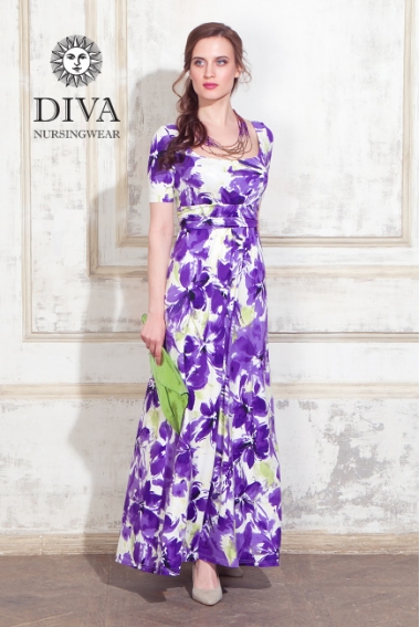 Платье для кормящих и беременных Diva Nursingwear Stella Maxi, Iris