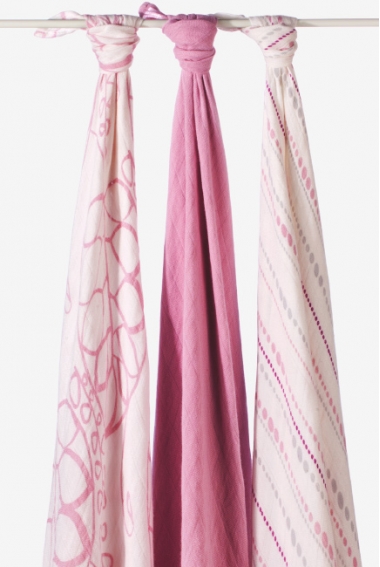 Бамбуковые пеленки для новорожденных Aden&Anais большие, набор 3, Tranquility