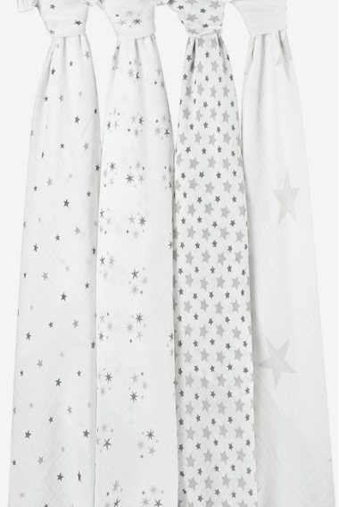 Муслиновые пеленки для новорожденных Aden&Anais большие, набор 4, Twinkle Star