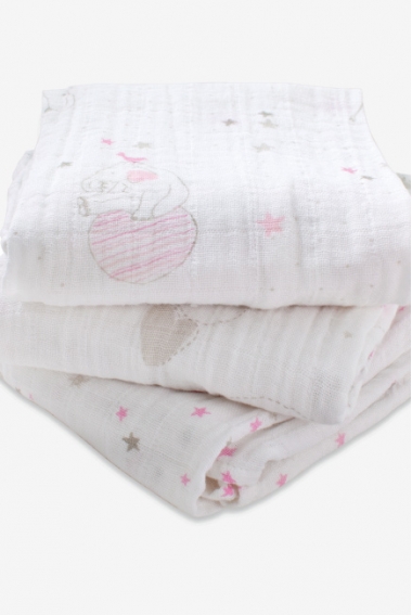 Муслиновые пеленки для новорожденных Aden&Anais средние, набор 3, Lovely