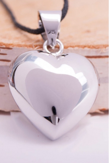 Кулон для беременных - бола, серебряное сердце
