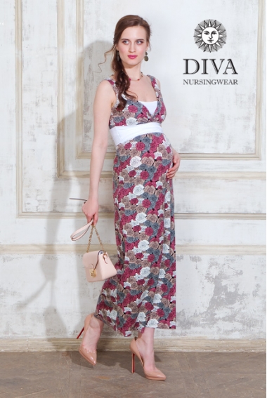 Сарафан для кормящих и беременных Diva Nursingwear Alba Maxi, Rose