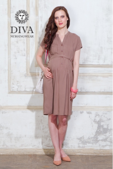 Платье для кормящих и беременных Diva Nursingwear Gemma, цвет Мока