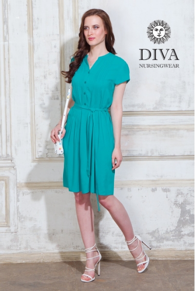 Платье для кормящих и беременных Diva Nursingwear Gemma, цвет Smeraldo