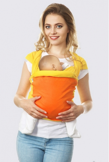 Слинг-шарф трикотажный Fusion, желто-оранжевый