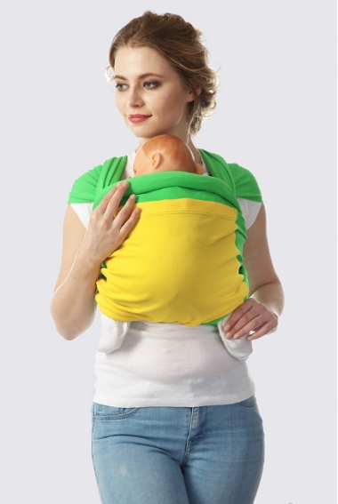 Слинг-шарф трикотажный Fusion, яблочно-желтый