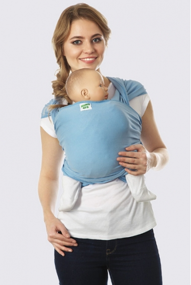 Слинг-шарф трикотажный, голубой