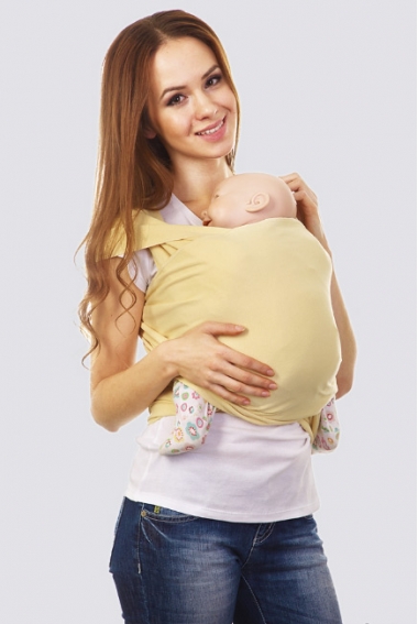 Слинг-шарф трикотажный, ванильный