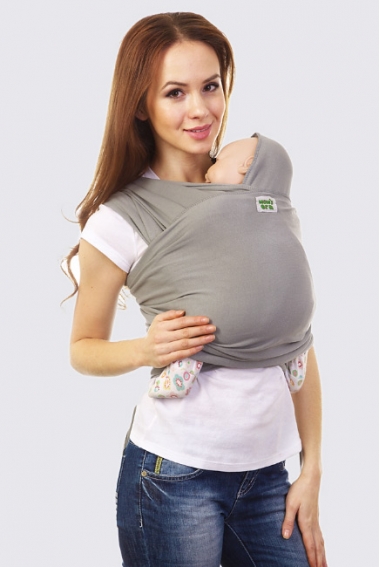 Слинг-шарф трикотажный, серый