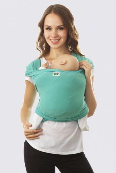 Слинг-шарф трикотажный, зеленый