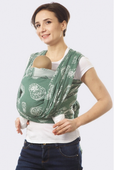 Слинг-шарф "Матрешка", зеленый