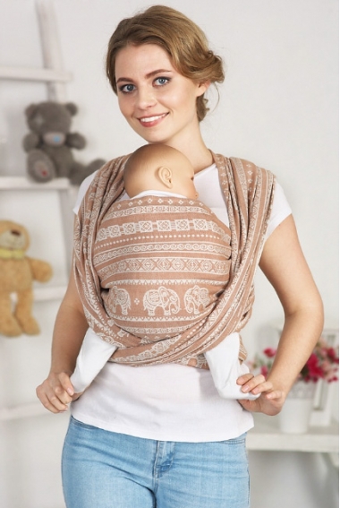 Слинг-шарф Слоны, бежевый