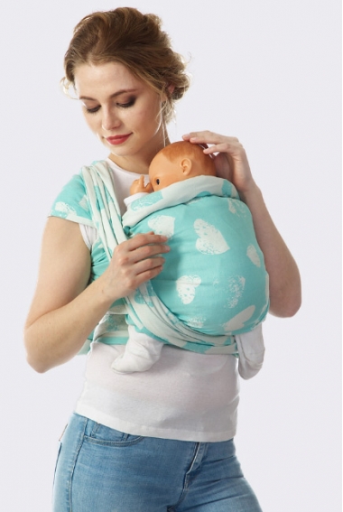 Слинг-шарф Сердца, ментол