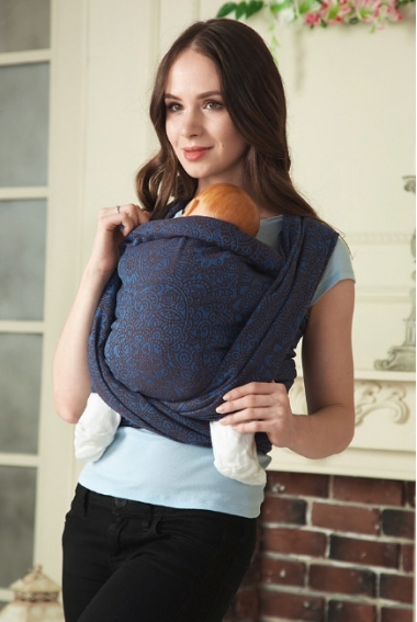 Слинг-шарф Огурцы, синий