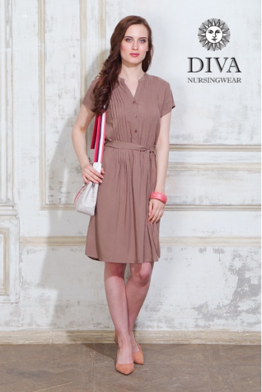 Платье для кормящих и беременных Diva Nursingwear Gemma, цвет Мока