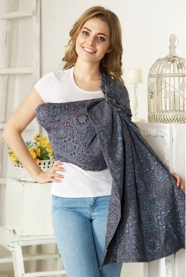 Слинг с кольцами Mums Era "Mendi", деним