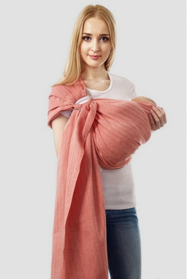 Слинг с кольцами Mums Era "Нидл", мандарин