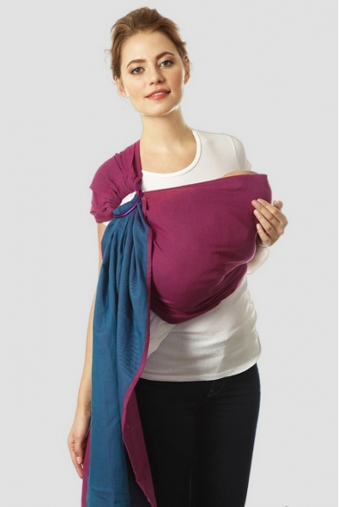 Слинг с кольцами Mums Era "Casual", нэви/лилак