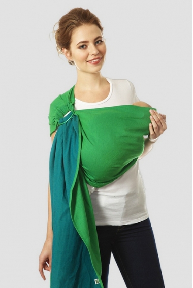 Слинг с кольцами Mums Era "Casual", мурена/киви