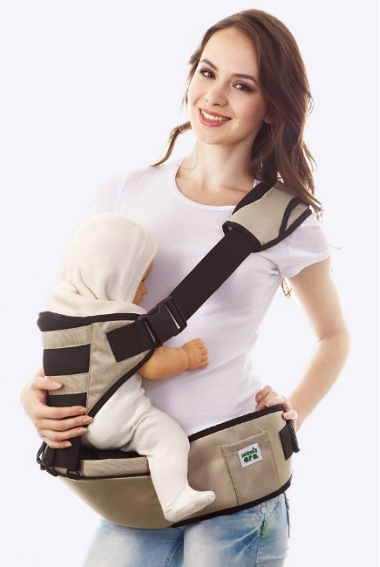 Хипсит со спинкой Mums Era, шампань/черный