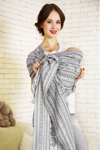 Слинг с кольцами Mums Era "Elephant", графит