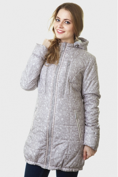 Слингокуртка демисезонная Chelsea 3в1, флора-мокко