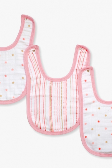 Слюнявчик муслиновый Aden by Aden&Anais, набор 3, Little Bib Oh Girl