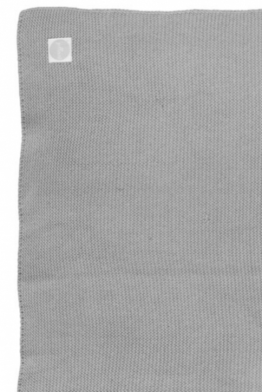 Вязаный плед для новорожденных Jollein Basic Knit, серый, средний
