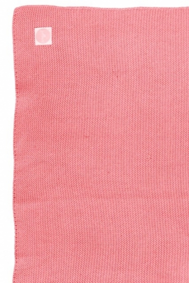 Вязаный плед для новорожденных Jollein Basic Knit, коралл, средний