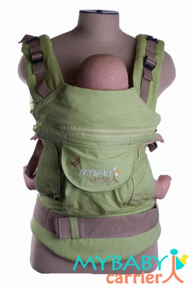 Эрго-рюкзак My Baby Style, зеленый бабочки