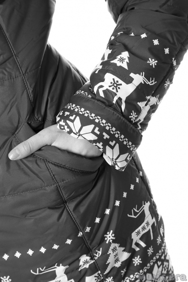 Зимняя слингокуртка Ingrid 3в1, олени фиолет