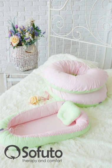 Кокон-гнездышко для новорожденных Babynest Praline Ness