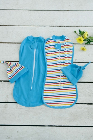 Пеленка кокон для новорожденных на молнии, Rainbow Stripe