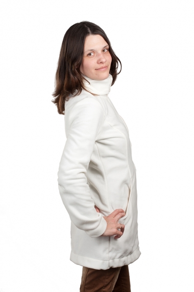 Флисовая слингокуртка и куртка для беременных, молочный