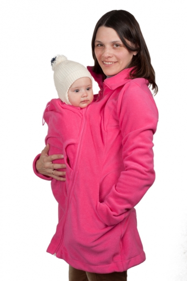 Флисовая слингокуртка и куртка для беременных, цикламен