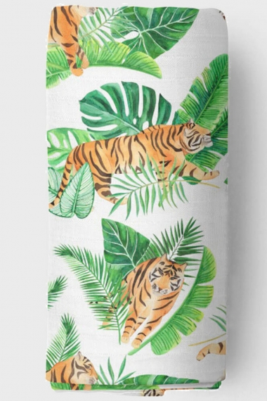 Муслиновая пеленка для новорожденных Adam Stork большая, Tigers