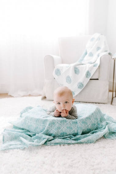 Одеяло муслиновое Aden&Anais, Paisley teal