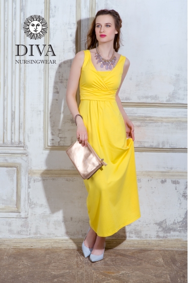 Сарафан для кормящих и беременных Diva Nursingwear Alba Maxi, Limone