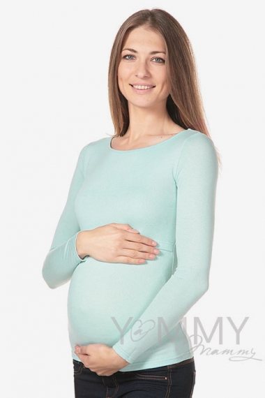 Лонгслив для беременных и кормящих, ментол