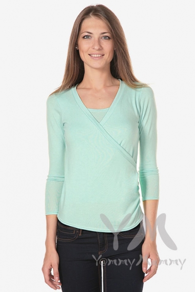 Блуза для кормящих и беременных, ментол